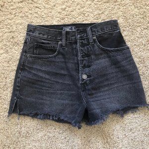 Abercrombie and Fitch black washed shorts